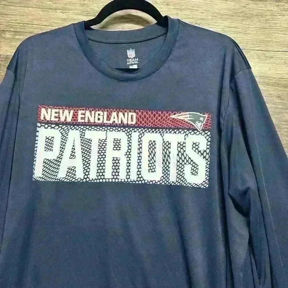 New Era Navy New England Patriots Long Sleeve Shirt - Picture 2 of 4